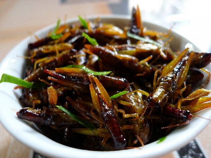 spécialités Mu Cang Chai sauterelles